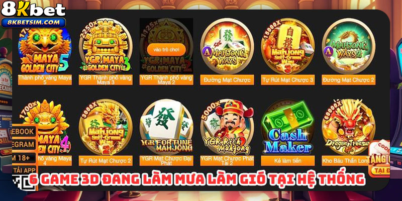 6 game 3D đang làm mưa làm gió tại hệ thống